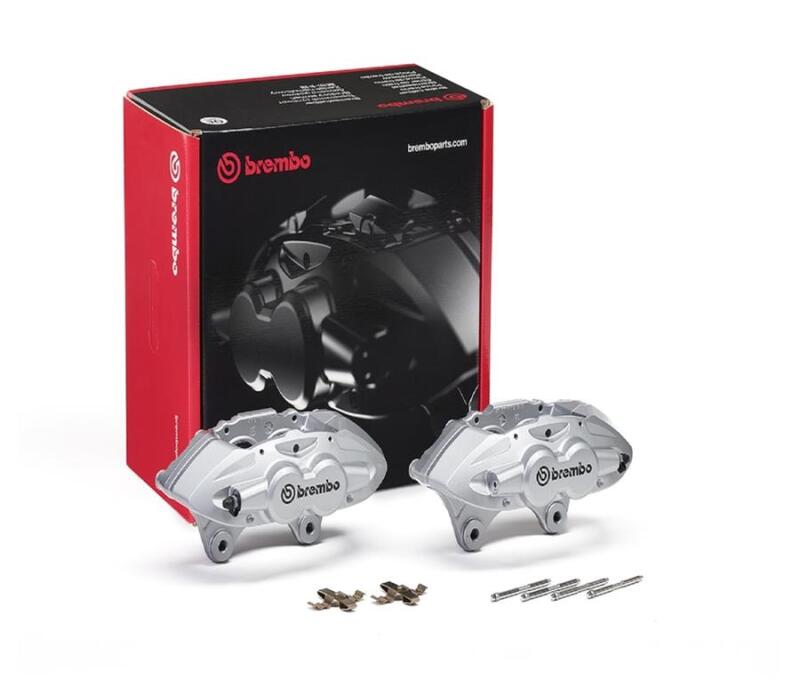BMW M4 Brake Calipers - Front - Brembo OE - X-Style - Silver - `15-`20